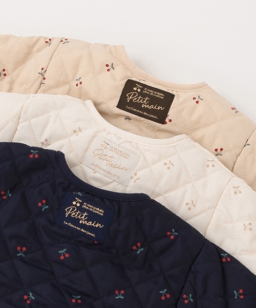 petit main(プティマイン)の「チェリー総柄ブルゾン(ブルゾン・キッズ・ライトベージュ/アイボリー/ネイビー・90cm/110cm/130cm/80cm/100cm/120cm)」の15枚目の写真
