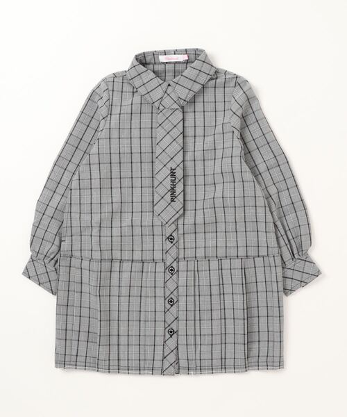 PINKHUNT(ピンクハント)の「PINKHUNT ネクタイ付きワンピース 7543K(ワンピース・キッズ・ベージュ/ブラック・160cm/140cm/130cm/150cm/120cm)」の4枚目の写真