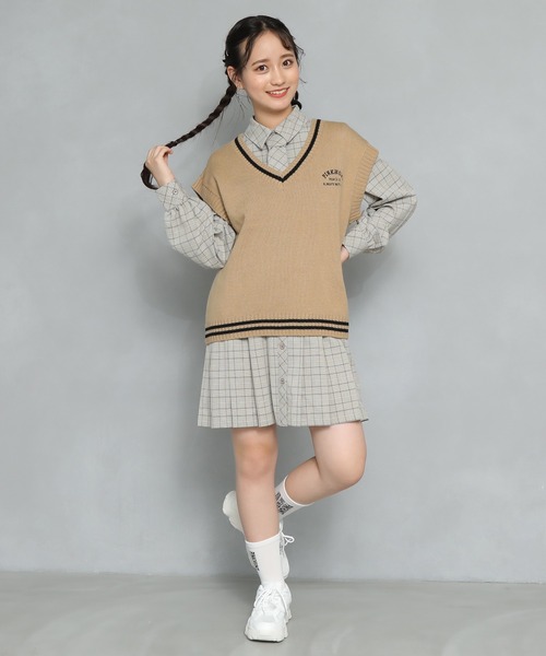 PINKHUNT(ピンクハント)の「PINKHUNT ネクタイ付きワンピース 7543K(ワンピース・キッズ・ベージュ/ブラック・160cm/140cm/130cm/150cm/120cm)」の19枚目の写真
