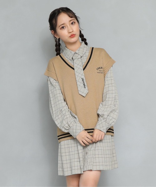 PINKHUNT(ピンクハント)の「PINKHUNT ネクタイ付きワンピース 7543K(ワンピース・キッズ・ベージュ/ブラック・160cm/140cm/130cm/150cm/120cm)」の17枚目の写真