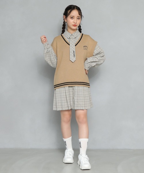 PINKHUNT(ピンクハント)の「PINKHUNT ネクタイ付きワンピース 7543K(ワンピース・キッズ・ベージュ/ブラック・160cm/140cm/130cm/150cm/120cm)」の18枚目の写真
