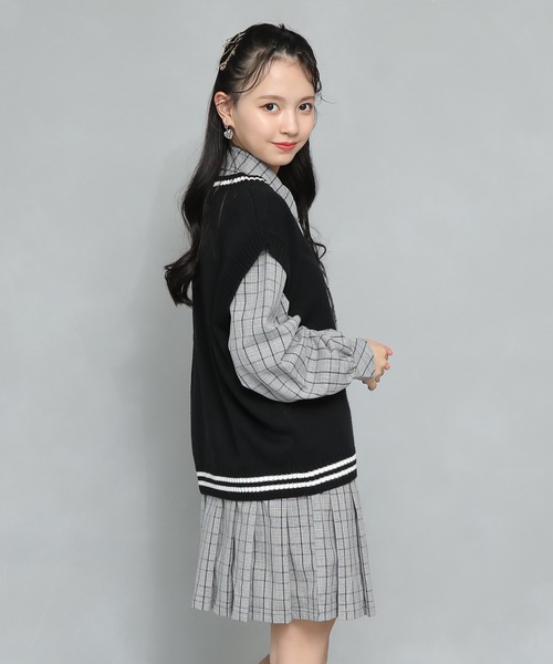 PINKHUNT(ピンクハント)の「PINKHUNT ネクタイ付きワンピース 7543K(ワンピース・キッズ・ベージュ/ブラック・160cm/140cm/130cm/150cm/120cm)」の11枚目の写真