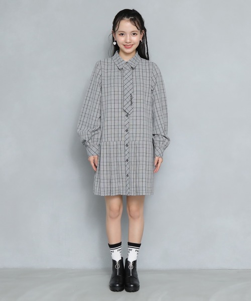 PINKHUNT(ピンクハント)の「PINKHUNT ネクタイ付きワンピース 7543K(ワンピース・キッズ・ベージュ/ブラック・160cm/140cm/130cm/150cm/120cm)」の5枚目の写真