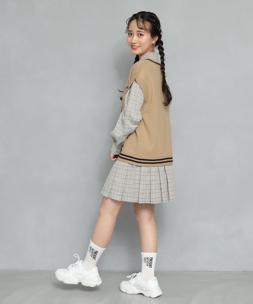 PINKHUNT(ピンクハント)の「PINKHUNT ネクタイ付きワンピース 7543K(ワンピース・キッズ・ベージュ/ブラック・160cm/140cm/130cm/150cm/120cm)」の21枚目の写真