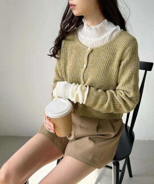 CLEA(クレア)の「カラーロング丈リブニットウォーマー(アームカバー・レディース・ホワイト/ブラック/ブラウン/レッド/ブルー/モカ/グリーン系その他・FREE)」の15枚目の写真