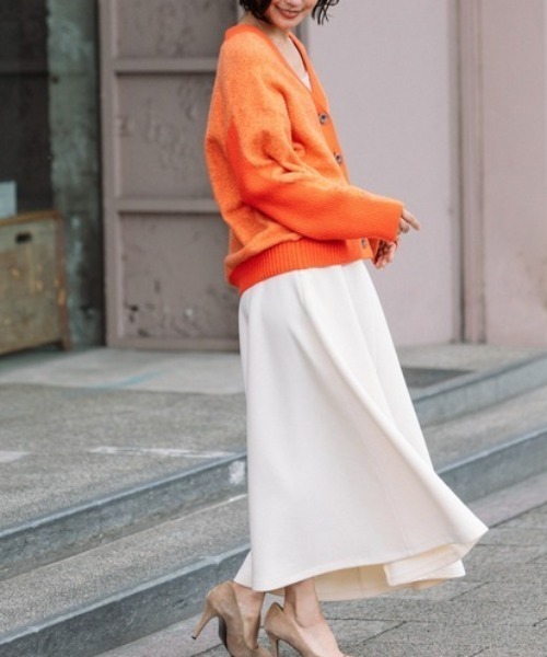 Munich（ミューニック）の「Munich（ミューニック）ブラッシュヤーン×メリノウールカーディガン/MN222K26（カーディガン/ボレロ・レディース・ベージュ/オレンジ・F）」の6枚目の写真