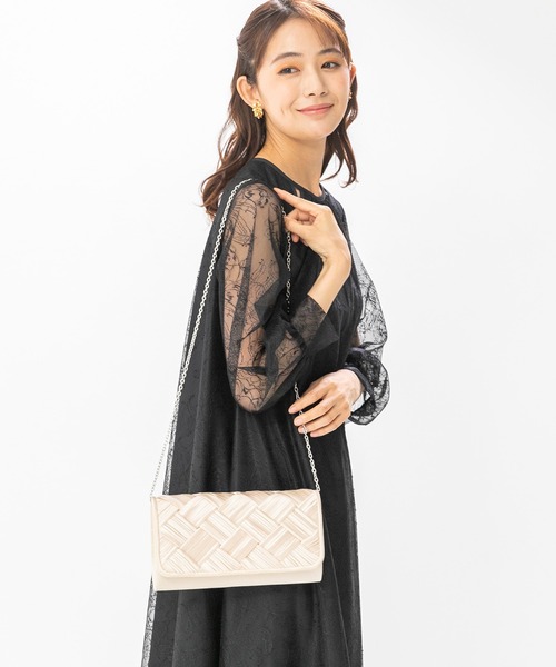 フォルムフォルマ パーティーバッグ ベージュ フォルムフォルマ form forma 【3way】サテン生地フォーマル