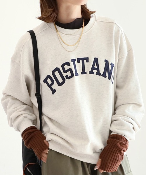 reca（レカ）の「スウェットアーチロゴトレーナー（スウェット・レディース・ブラウン/オートミール/ネイビー・FREE）」の2枚目の写真