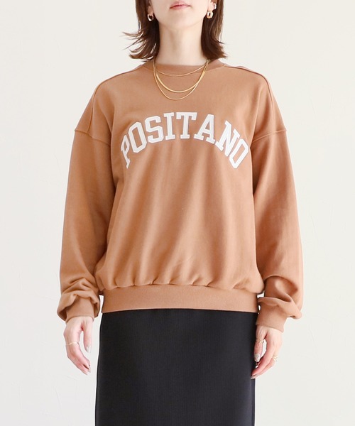 reca（レカ）の「スウェットアーチロゴトレーナー（スウェット・レディース・ブラウン/オートミール/ネイビー・FREE）」の9枚目の写真