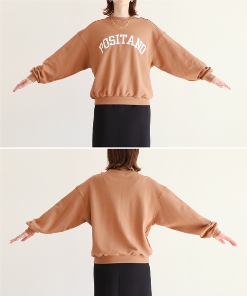 reca（レカ）の「スウェットアーチロゴトレーナー（スウェット・レディース・ブラウン/オートミール/ネイビー・FREE）」の12枚目の写真