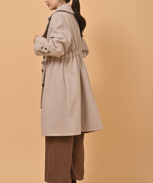 rps（アールピーエス）の「ウエストリボンチェスターコート（チェスターコート・レディース・ブラック/グレイッシュベージュ/モカ・M）」の10枚目の写真