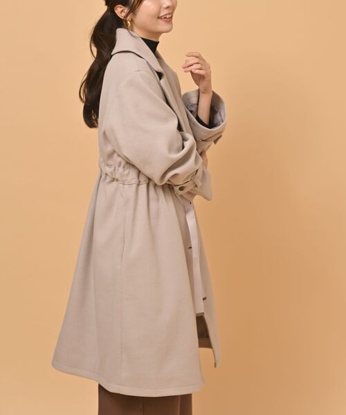 LEMAIRE ベージュ ロングコート ウエストリボン付き LEMAIRE ベージュ ロングコート ウエストリボン付き