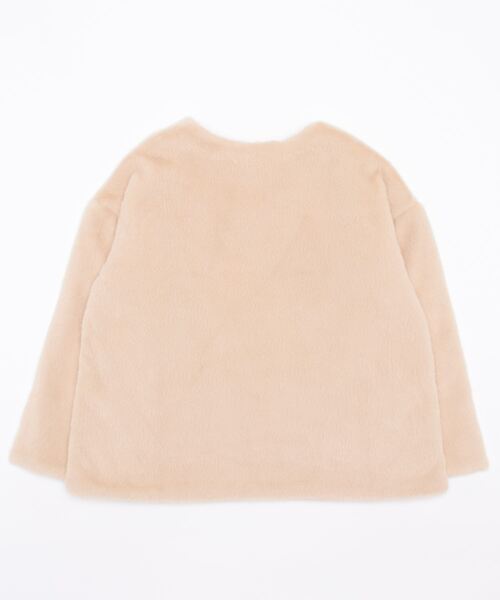 reca（レカ）の「リバーシブルノーカラーファーショートコート（ノーカラーコート・レディース・ベージュ・FREE）」の3枚目の写真