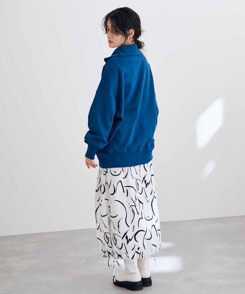 Adam et Rope&#39; - ADAM ET ROPE&#39;【新品】ビッグカラー ハーフジップ ルーズスウェット ADAM ET ROPE' スウェット 【WEB限定】《数量限定追加》ビッグ