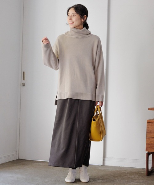 LEPSIM(レプシィム)の「フロントタックワイドパンツ 163606(その他パンツ・レディース・ブラウン/ブラック・FREE)」の3枚目の写真