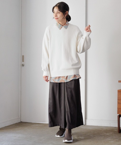 LEPSIM(レプシィム)の「フロントタックワイドパンツ 163606(その他パンツ・レディース・ブラウン/ブラック・FREE)」の5枚目の写真