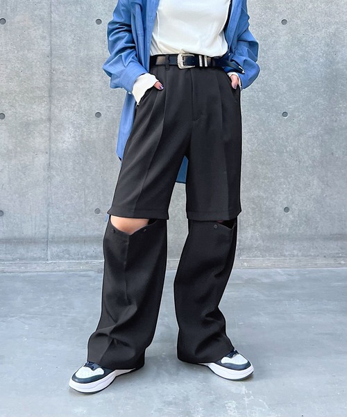 完売カラー バックステージパス トラックパンツ 2way ホワイトブラック あの 2 Way Slacks – INSCRIRE