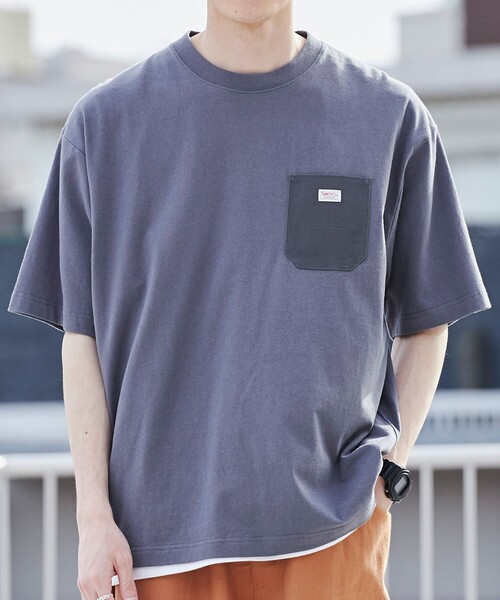 SMITH'S（スミス）の「SMITH'S（スミス）別注ポケットTシャツ（WEB限定カラー）（Tシャツ/カットソー・メンズ・ダークグリーン/ダークグレー/ホワイト/ネイビー・M/S/L/XL）」の22枚目の写真