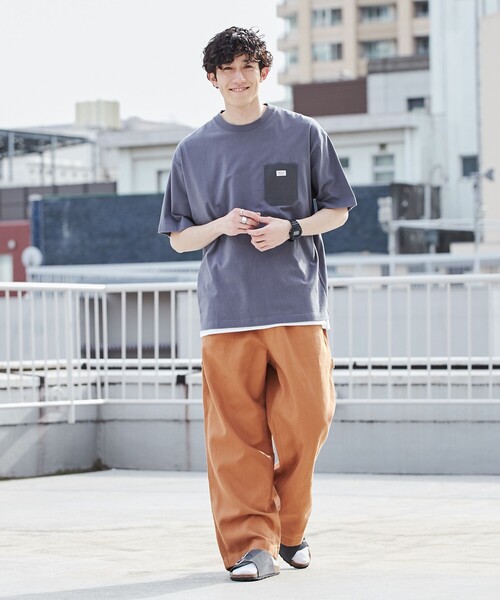 SMITH'S（スミス）の「SMITH'S（スミス）別注ポケットTシャツ（WEB限定カラー）（Tシャツ/カットソー・メンズ・ダークグリーン/ダークグレー/ホワイト/ネイビー・M/S/L/XL）」の21枚目の写真