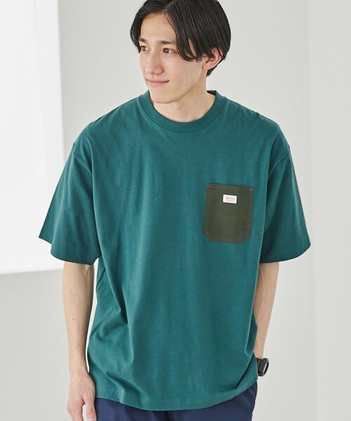 SMITH'S（スミス）の「SMITH'S（スミス）別注ポケットTシャツ（WEB限定カラー）（Tシャツ/カットソー・メンズ・ダークグリーン/ダークグレー/ホワイト/ネイビー・M/S/L/XL）」の19枚目の写真