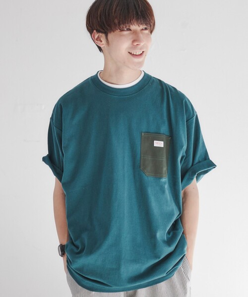 SMITH'S（スミス）の「SMITH'S（スミス）別注ポケットTシャツ（WEB限定カラー）（Tシャツ/カットソー・メンズ・ダークグリーン/ダークグレー/ホワイト/ネイビー・M/S/L/XL）」の9枚目の写真