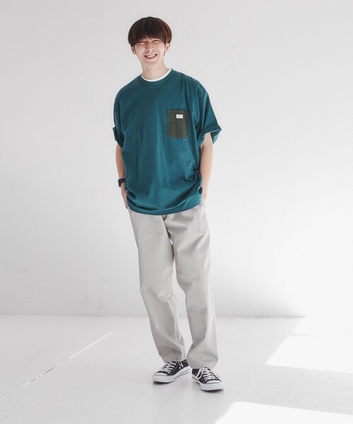 SMITH'S（スミス）の「SMITH'S（スミス）別注ポケットTシャツ（WEB限定カラー）（Tシャツ/カットソー・メンズ・ダークグリーン/ダークグレー/ホワイト/ネイビー・M/S/L/XL）」の8枚目の写真