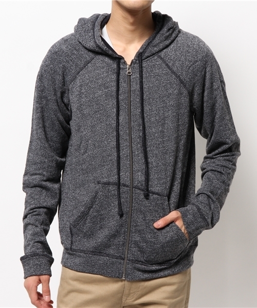 BAREFOOT DREAMS（ベアフットドリームズ）の「【MALIBU COLLECTION】310 MC zip-up hoodie（パーカー・メンズ・グレー/ネイビー・MEDIUM/SMALL/LARGE）」の4枚目の写真