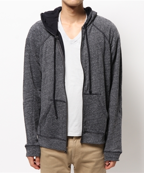 BAREFOOT DREAMS（ベアフットドリームズ）の「【MALIBU COLLECTION】310 MC zip-up hoodie（パーカー・メンズ・グレー/ネイビー・MEDIUM/SMALL/LARGE）」の8枚目の写真