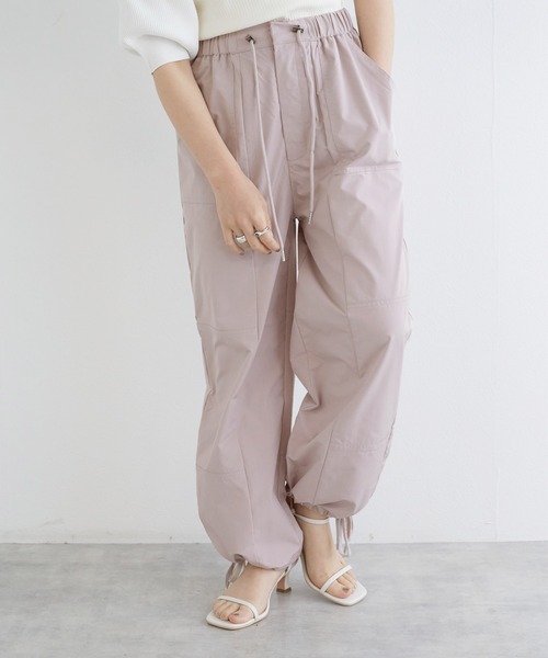 w closet（ダブルクローゼット）の「裾リボンカーゴパンツ（カーゴパンツ・レディース・ピンク/カーキ/ブラック/オフホワイト・FREE）」の8枚目の写真
