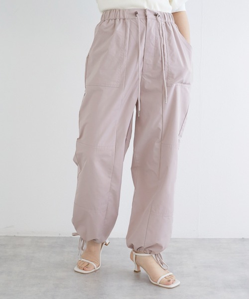 w closet（ダブルクローゼット）の「裾リボンカーゴパンツ（カーゴパンツ・レディース・ピンク/カーキ/ブラック/オフホワイト・FREE）」の13枚目の写真