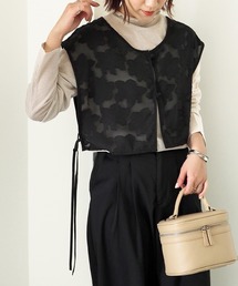 Riberry | 花柄ジャガード前後2WAYビスチェ(ベスト)