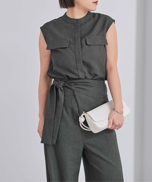 【新品タグ付】ENFOLD リネンライクトップス ノースリーブ チュニック M黒 Amazon | [OYUEGE] タンクトップ レディース 無地 クルーネック