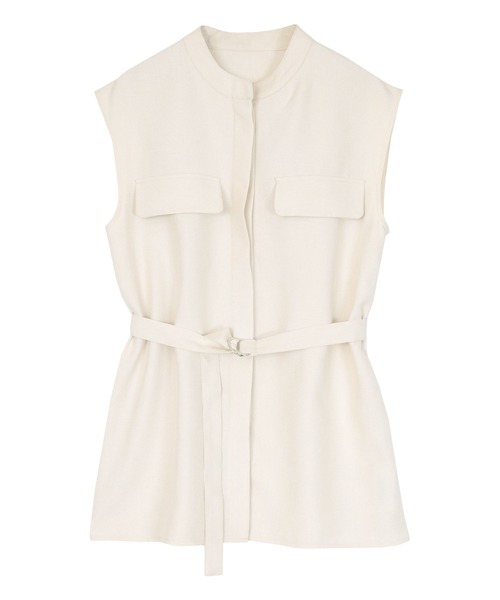 UR'S（ユアーズ）の「リネンライクノースリーブトップス（タンクトップ・レディース・グリーン系その他/サンドベージュ/ブラック/アイボリー/ブルー系その他/ダークグレー/ダークブラウン・S/M/L）」の8枚目の写真