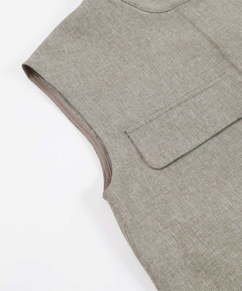UR'S（ユアーズ）の「リネンライクノースリーブトップス（タンクトップ・レディース・グリーン系その他/サンドベージュ/ブラック/アイボリー/ブルー系その他/ダークグレー/ダークブラウン・S/M/L）」の19枚目の写真