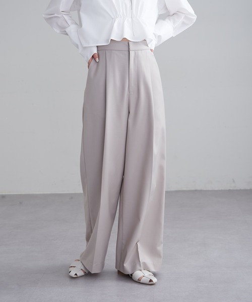 mline（エムライン）の「【2サイズ展開】[mline]セットアップスラックスパンツ（スラックス・レディース・ベージュ/ネイビー/グレー・1/2）」の7枚目の写真