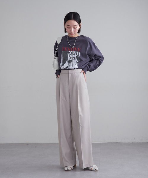 mline（エムライン）の「【2サイズ展開】[mline]セットアップスラックスパンツ（スラックス・レディース・ベージュ/ネイビー/グレー・1/2）」の14枚目の写真