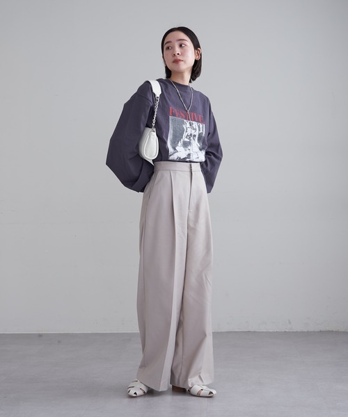 mline（エムライン）の「【2サイズ展開】[mline]セットアップスラックスパンツ（スラックス・レディース・ベージュ/ネイビー/グレー・1/2）」の15枚目の写真