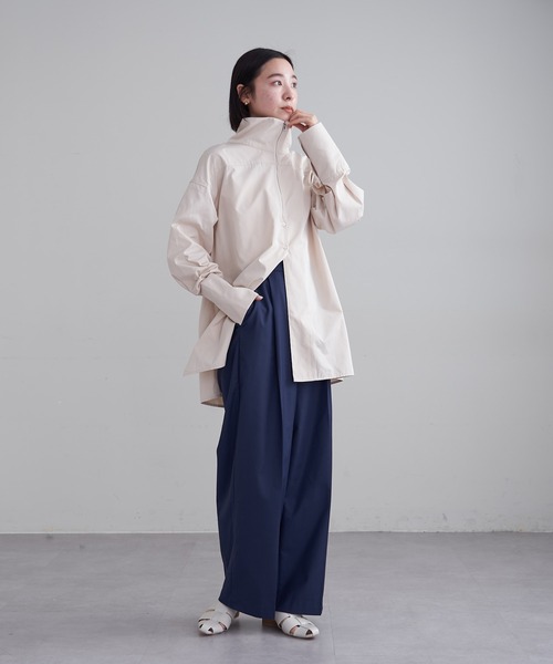 mline（エムライン）の「【2サイズ展開】[mline]セットアップスラックスパンツ（スラックス・レディース・ベージュ/ネイビー/グレー・1/2）」の17枚目の写真