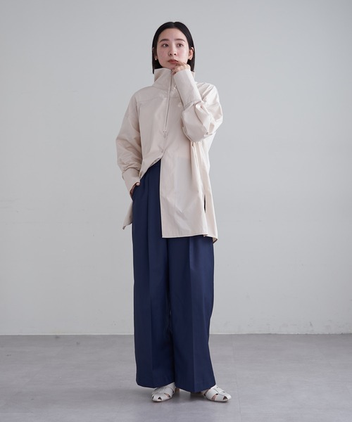 mline（エムライン）の「【2サイズ展開】[mline]セットアップスラックスパンツ（スラックス・レディース・ベージュ/ネイビー/グレー・1/2）」の18枚目の写真