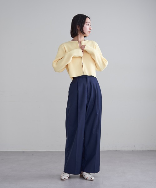 mline（エムライン）の「【2サイズ展開】[mline]セットアップスラックスパンツ（スラックス・レディース・ベージュ/ネイビー/グレー・1/2）」の22枚目の写真