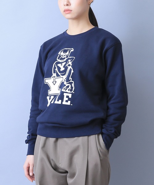 CGP ネイビー クルーネックスウェット YALE クルーネックスウェットシャツ（スウェット）｜WAIPER.inc