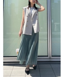 Milaowen ミラオーウェン 今期　後ろゴムランダムヘムプリーツスカート Mila Owen（ミラオーウェン）の「後ろゴムランダムヘムプリーツ