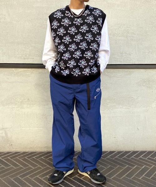 Snap club（スナップクラブ）の「【Snap club】サークル刺繍 ナイロンイージーパンツ（その他パンツ・メンズ・カモフラージュ/グリーン/ブラウン/ホワイト/ブラック/ブルー・L/M）」の17枚目の写真