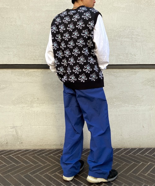 【受注予約品】kawa Club ナイロンパンツ CHIKABA パンツ 「CHIKABA SAUNA CLUB」 サイドライン ナイロン