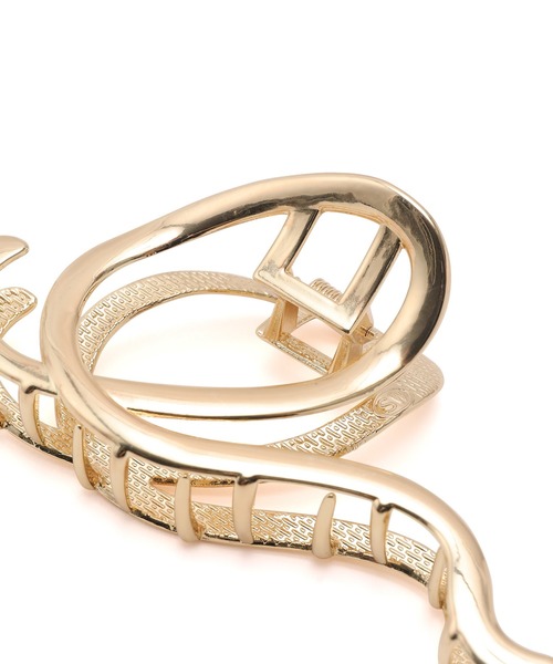 VIS（ビス）の「ウェービーラインメタルバンス（バレッタ/ヘアクリップ・レディース・シルバー/ゴールド・FREE）」の4枚目の写真