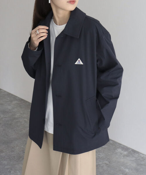 GEVACO（ゲバコ）の「【GEVACO/ゲバコ】ウェザーショートブルゾン（ブルゾン・レディース・ベージュ/ネイビー・36/38）」の2枚目の写真