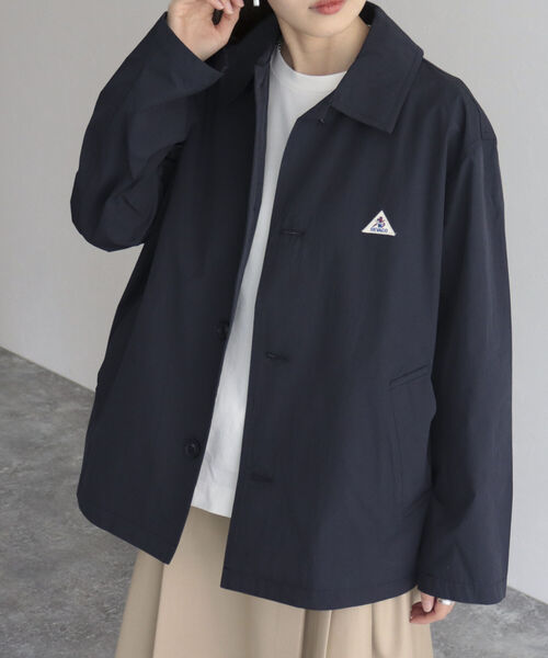 GEVACO（ゲバコ）の「【GEVACO/ゲバコ】ウェザーショートブルゾン（ブルゾン・レディース・ベージュ/ネイビー・36/38）」の5枚目の写真