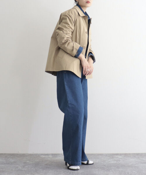 GEVACO（ゲバコ）の「【GEVACO/ゲバコ】ウェザーショートブルゾン（ブルゾン・レディース・ベージュ/ネイビー・36/38）」の13枚目の写真