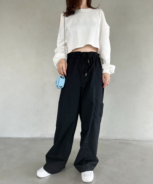 セール】メンズライク ミリタリーカーゴワイドパンツ（カーゴパンツ