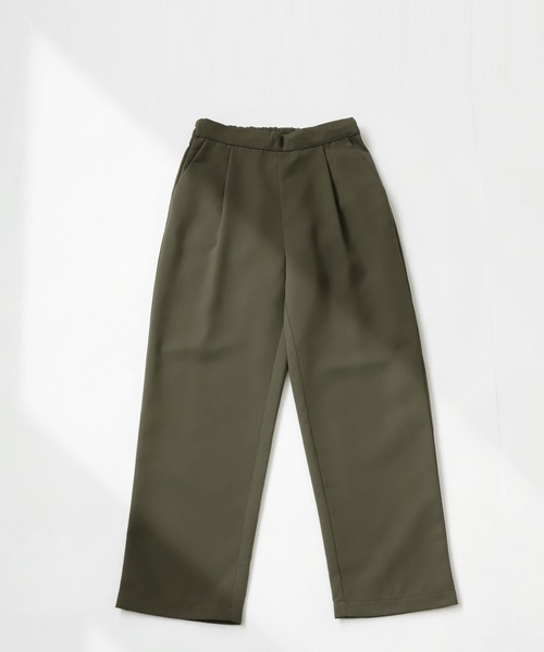 antiqua(アンティカ)の「ベーシックテーパードパンツ(その他パンツ・レディース・カーキ/オフホワイト/ブラック/アイボリー/ブルー・M/L)」の9枚目の写真